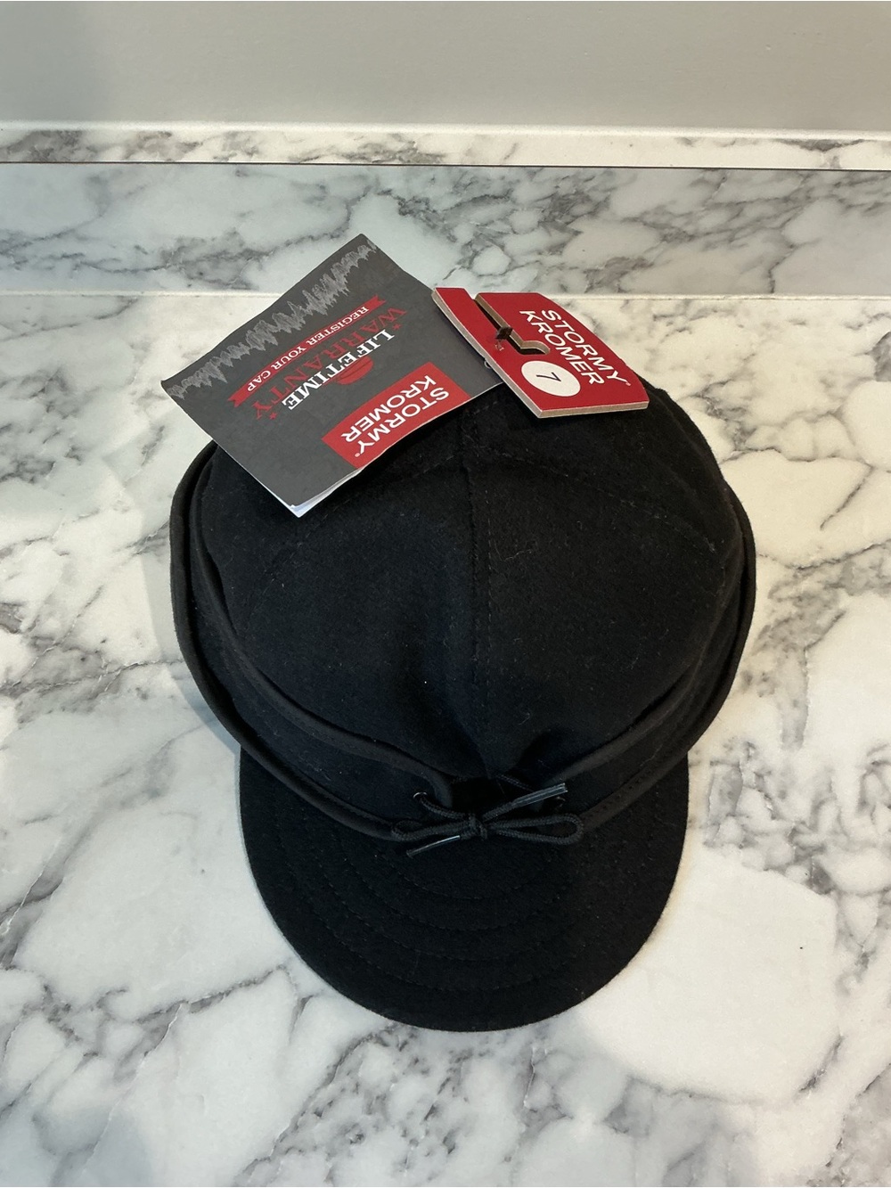 Stormy Kromer Black Wool The Rancher Cap New Size 7